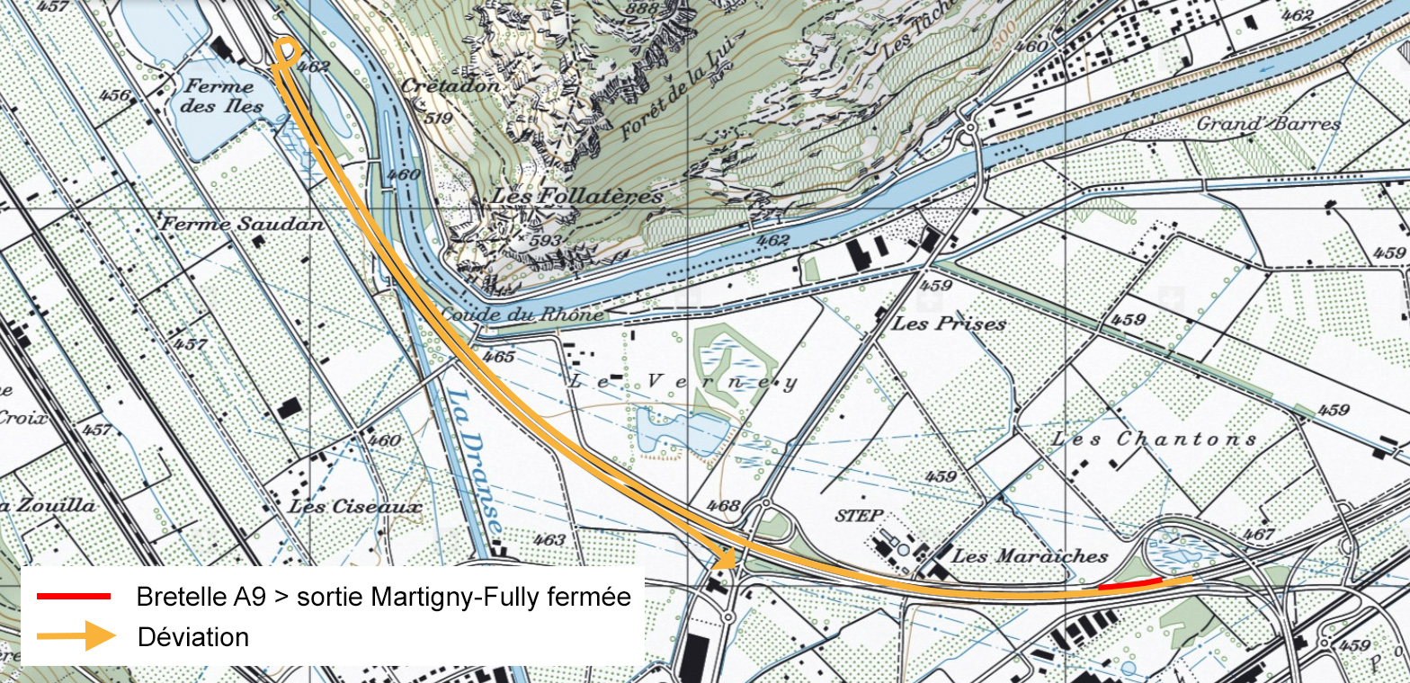A9 et A21: plusieurs fermetures nocturnes prévues du côté de Martigny